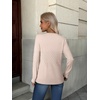 Zeagoo Womens Fall Sweaters Long Sleeve Crew Neck Ribbed Knit Pullover Tops(A Warm Apricot)