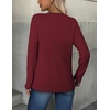 Zeagoo Womens Fall Sweaters Long Sleeve Crew Neck Ribbed Knit Pullover Tops(A Wine Red)