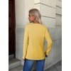Zeagoo Womens Fall Sweaters Long Sleeve Crew Neck Ribbed Knit Pullover Tops(A Yellow)
