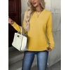 Zeagoo Womens Fall Sweaters Long Sleeve Crew Neck Ribbed Knit Pullover Tops(A Yellow)