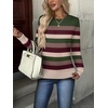 Zeagoo Womens Fall Sweaters Long Sleeve Crew Neck Ribbed Knit Pullover Tops(Colorblock 277)