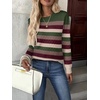 Zeagoo Womens Fall Sweaters Long Sleeve Crew Neck Ribbed Knit Pullover Tops(Colorblock 277)