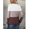 Zeagoo Womens Fall Sweaters Long Sleeve Crew Neck Ribbed Knit Pullover Tops(Colorblock 284)