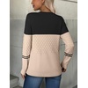 Zeagoo Womens Fall Sweaters Long Sleeve Crew Neck Ribbed Knit Pullover Tops(Colorblock 724)