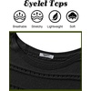 Zeagoo Womens Sweaters Cute Long Sleeve Off The Shoulder Pullover Tops Hollow Out Crochet Dressy Casual Outfits(A-black)