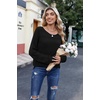 Zeagoo Womens Sweaters Cute Long Sleeve Off The Shoulder Pullover Tops Hollow Out Crochet Dressy Casual Outfits(A-black)