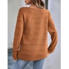 Zeagoo Womens Sweaters Cute Long Sleeve Off The Shoulder Pullover Tops Hollow Out Crochet Dressy Casual Outfits(A-brown)