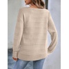 Zeagoo Womens Sweaters Cute Long Sleeve Off The Shoulder Pullover Tops Hollow Out Crochet Dressy Casual Outfits(A-dark Apricot)