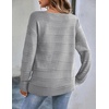 Zeagoo Womens Sweaters Cute Long Sleeve Off The Shoulder Pullover Tops Hollow Out Crochet Dressy Casual Outfits(A-gray)