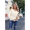 Zeagoo Womens Sweaters Cute Long Sleeve Off The Shoulder Pullover Tops Hollow Out Crochet Dressy Casual Outfits(A-white)