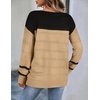 Zeagoo Womens Sweaters Cute Long Sleeve Off The Shoulder Pullover Tops Hollow Out Crochet Dressy Casual Outfits(Mocha Brown+black)