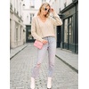 Zeagoo Womens Sweaters Fall 2026 Long Sleeve Knit Pullover V Neck Lightweight Crochet Sweater Tops Dressy Casual(Beige)