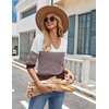 Zeagoo Womens Sweaters Fall 2026 Long Sleeve Knit Pullover V Neck Lightweight Crochet Sweater Tops Dressy Casual(Colorblock Jh284)