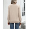 Zeagoo Womens Sweaters Long Sleeve Tops Classic Fall Clothes Crewneck Tops(Apricot)