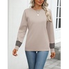 Zeagoo Womens Sweaters Long Sleeve Tops Classic Fall Clothes Crewneck Tops(Apricot-tz255)
