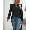 Zeagoo Womens Sweaters Long Sleeve Tops Classic Fall Clothes Crewneck Tops(Black)