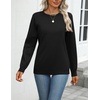 Zeagoo Womens Sweaters Long Sleeve Tops Classic Fall Clothes Crewneck Tops(Black)