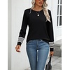 Zeagoo Womens Sweaters Long Sleeve Tops Classic Fall Clothes Crewneck Tops(Black-tz256)