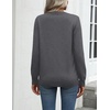 Zeagoo Womens Sweaters Long Sleeve Tops Classic Fall Clothes Crewneck Tops(Dark Gray)