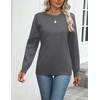 Zeagoo Womens Sweaters Long Sleeve Tops Classic Fall Clothes Crewneck Tops(Dark Gray)