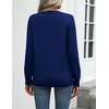 Zeagoo Womens Sweaters Long Sleeve Tops Classic Fall Clothes Crewneck Tops(Deep Blue)