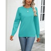 Zeagoo Womens Sweaters Long Sleeve Tops Classic Fall Clothes Crewneck Tops(Diving Blue)