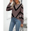 Zeagoo Womens Sweaters Long Sleeve Tops Classic Fall Clothes Crewneck Tops(Geometric Pattern-jh583)