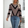 Zeagoo Womens Sweaters Long Sleeve Tops Classic Fall Clothes Crewneck Tops(Geometric Pattern-jh583)