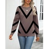Zeagoo Womens Sweaters Long Sleeve Tops Classic Fall Clothes Crewneck Tops(Geometric Pattern-jh583)
