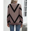 Zeagoo Womens Sweaters Long Sleeve Tops Classic Fall Clothes Crewneck Tops(Geometric Pattern-jh583)