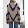 Zeagoo Womens Sweaters Long Sleeve Tops Classic Fall Clothes Crewneck Tops(Geometric Pattern-jh584)