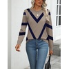 Zeagoo Womens Sweaters Long Sleeve Tops Classic Fall Clothes Crewneck Tops(Geometric Pattern-jh584)