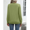 Zeagoo Womens Sweaters Long Sleeve Tops Classic Fall Clothes Crewneck Tops(Grass Green)