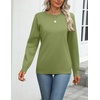 Zeagoo Womens Sweaters Long Sleeve Tops Classic Fall Clothes Crewneck Tops(Grass Green)