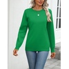 Zeagoo Womens Sweaters Long Sleeve Tops Classic Fall Clothes Crewneck Tops(Green)