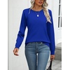 Zeagoo Womens Sweaters Long Sleeve Tops Classic Fall Clothes Crewneck Tops(Navy Blue)