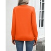 Zeagoo Womens Sweaters Long Sleeve Tops Classic Fall Clothes Crewneck Tops(Orange)