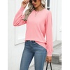 Zeagoo Womens Sweaters Long Sleeve Tops Classic Fall Clothes Crewneck Tops(Pink)