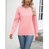 Zeagoo Womens Sweaters Long Sleeve Tops Classic Fall Clothes Crewneck Tops(Pink)