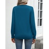 Zeagoo Womens Sweaters Long Sleeve Tops Classic Fall Clothes Crewneck Tops(Turquoise)