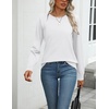 Zeagoo Womens Sweaters Long Sleeve Tops Classic Fall Clothes Crewneck Tops(White)