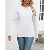Zeagoo Womens Sweaters Long Sleeve Tops Classic Fall Clothes Crewneck Tops(White)