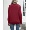 Zeagoo Womens Sweaters Long Sleeve Tops Classic Fall Clothes Crewneck Tops(Wine Red)