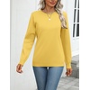 Zeagoo Womens Sweaters Long Sleeve Tops Classic Fall Clothes Crewneck Tops(Yellow)