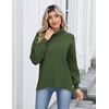 Zeagoo Women’s Turtleneck Sweater 2025 Fall Winter Chunky Knit Sweaters Casual Side Slit Pullover Jumper Top(Army Green)