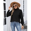 Zeagoo Women’s Turtleneck Sweater 2025 Fall Winter Chunky Knit Sweaters Casual Side Slit Pullover Jumper Top(Black)