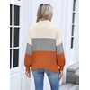Zeagoo Women’s Turtleneck Sweater 2025 Fall Winter Chunky Knit Sweaters Casual Side Slit Pullover Jumper Top(Colorblock 278)