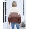 Zeagoo Women’s Turtleneck Sweater 2025 Fall Winter Chunky Knit Sweaters Casual Side Slit Pullover Jumper Top(Colorblock 284)