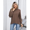 Zeagoo Women’s Turtleneck Sweater 2025 Fall Winter Chunky Knit Sweaters Casual Side Slit Pullover Jumper Top(Nutmeg)