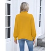 Zeagoo Women’s Turtleneck Sweater 2025 Fall Winter Chunky Knit Sweaters Casual Side Slit Pullover Jumper Top(Yellow)
